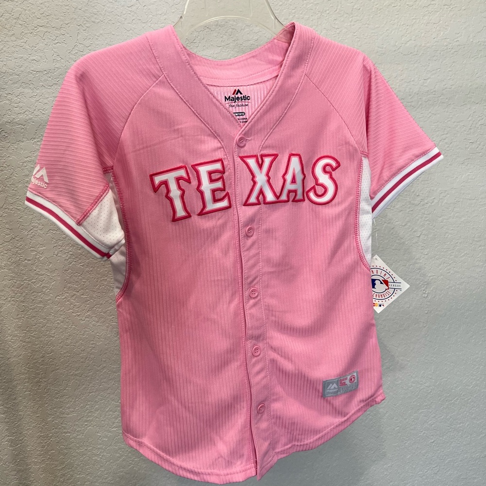 MLB Texas Rangers Jersey, girls size M (10/12)